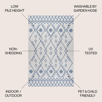 Boho Moroccan Indoor/outdoor Area Rug
